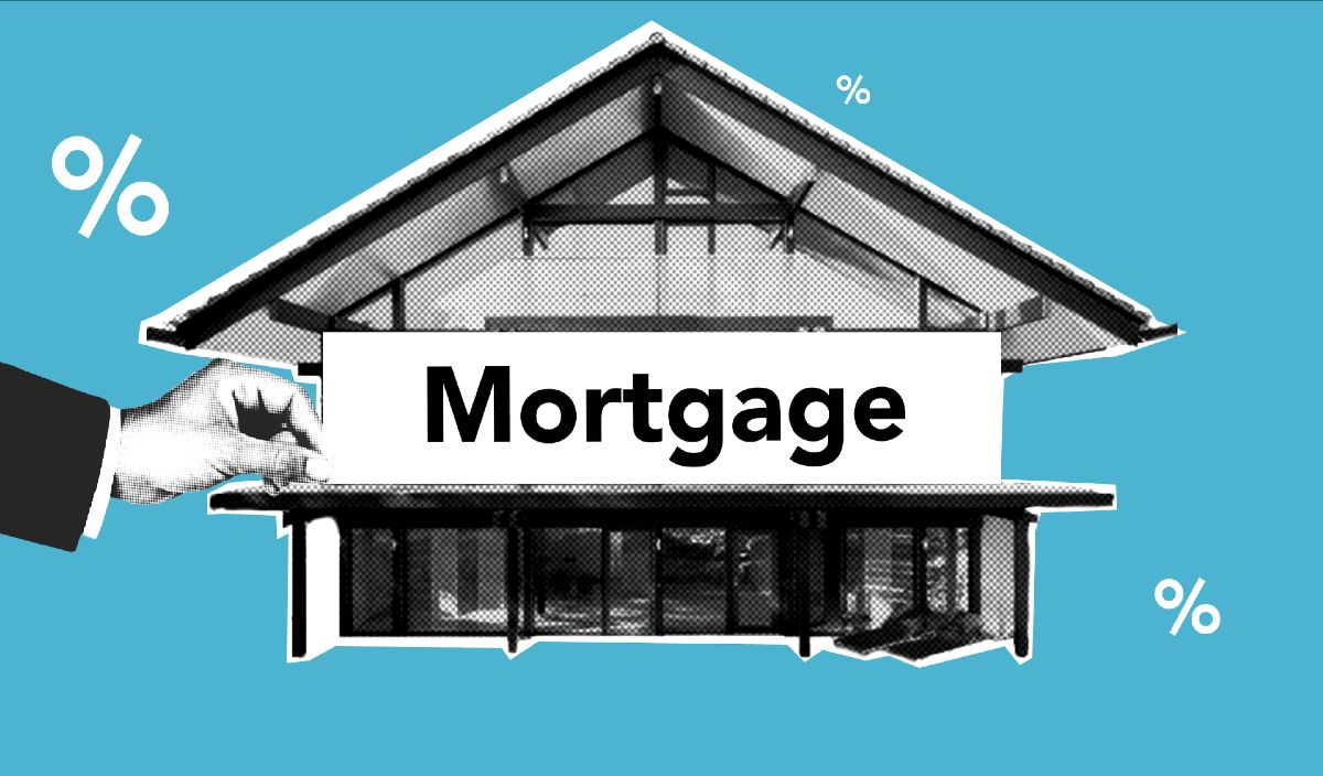 Image of house with the word "mortgage" on it