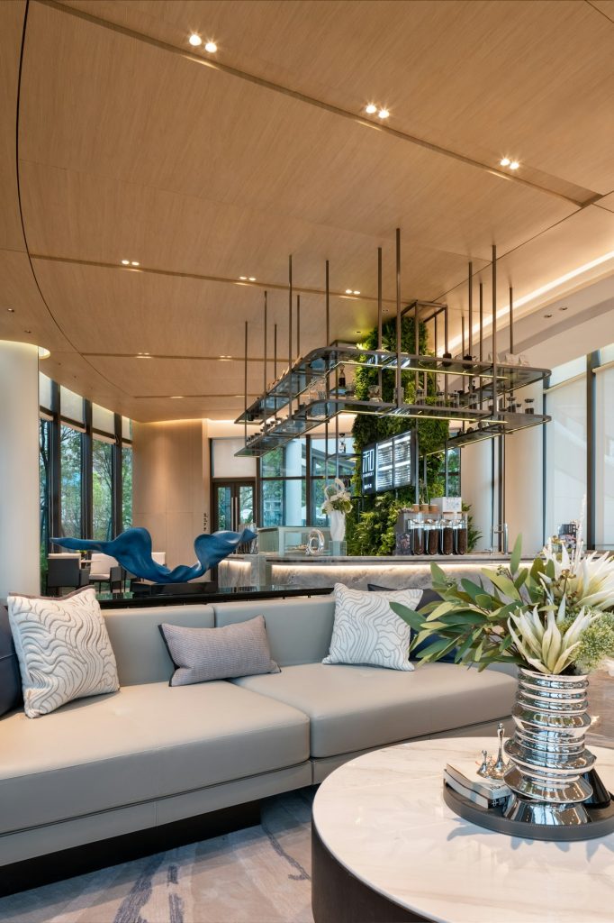 Luxury private members club interior lounge